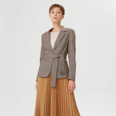 Prince of Wales pattern suit jacket