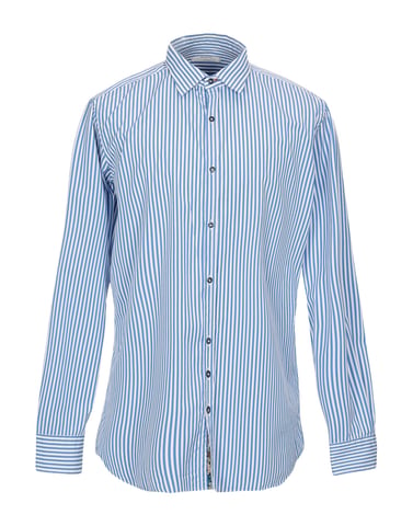 Aglini Azure Stripe Cotton Shirt