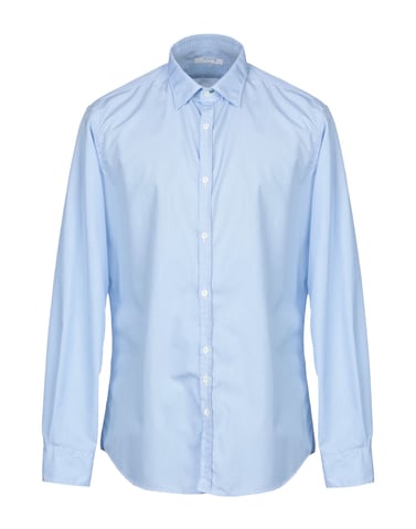 SHIRTS Man Aglini Sky blue Cotton
