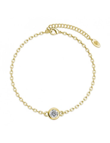 Birth Stone Bracelet - Gold and Crystal
