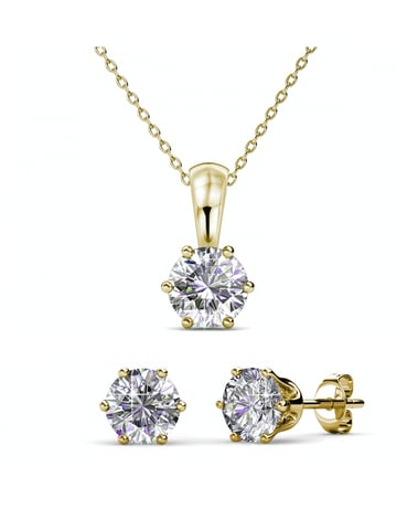 Birth Stone Set - Gold and Crystal