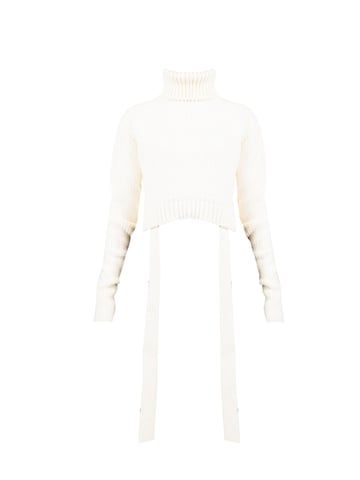 La haine Inside US Pullover LW614 Woman's White