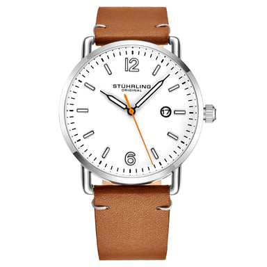 White and Brown Metro Quartz 38mm