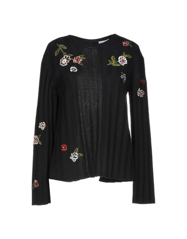 Redvalentino Black Wool Embroidered Cardigan