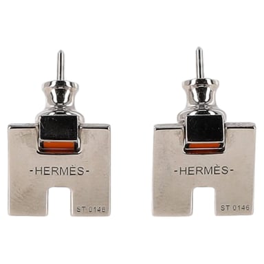 Hermès Eileen Earrings in Silver Metal