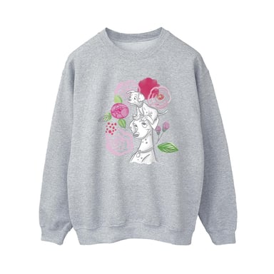 Disney Womens/Ladies 101 Dalmatians Flowers Sweatshirt (Sports Grey)