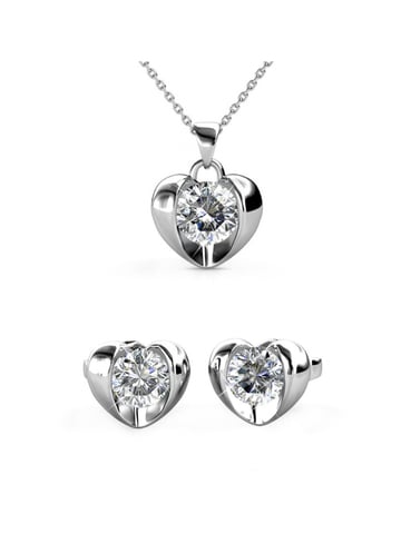 Simply Love Set - Silver and Crystal
