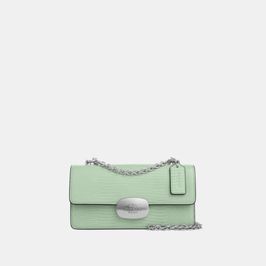 Eliza Flap Crossbody in Lizard-Embossed Leather Bag