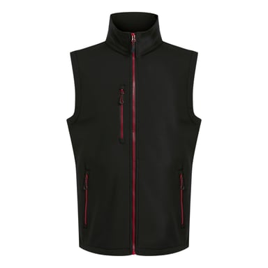 Regatta Mens Navigate Softshell 2 Layer Body Warmer (Black/Classic Red)