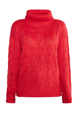 Mymo Knitted pullover women red