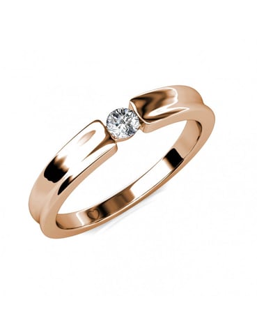 Simplicity Ring - Rose Gold and Crystal