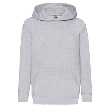 Fruit of the Loom Childrens/Kids Classic Heather Hooded Sweatshirt (Grey)