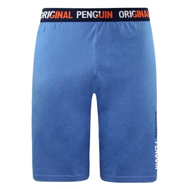 Men's Penguin Wordmark Lounge Pyjama Shorts in Blue