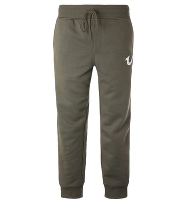 Men's True Religion Horseshoe Logo Joggers in olive