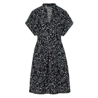 Print Sleeveless Dress with Side Slits