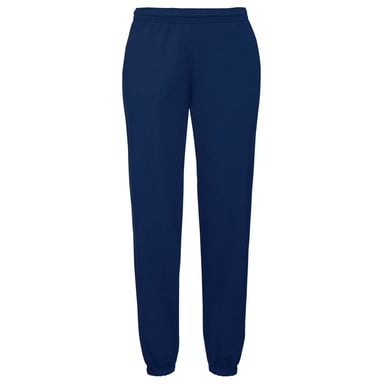 Fruit Of The Loom Mens Elasticated Cuff Jog Pants / Jogging Bottoms (Navy)