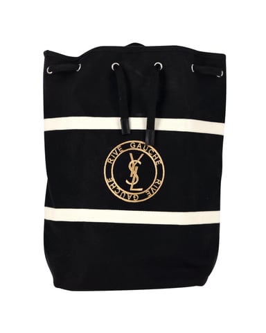 Saint Laurent Rive Gauche Rugzak in Zwart Canvas