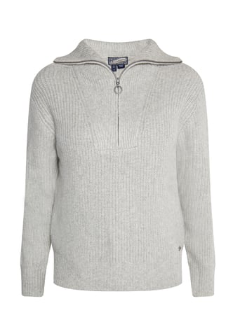 Dreimaster Knitted pullover women Grey melange