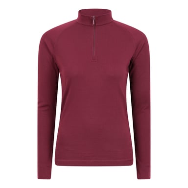 Mountain Warehouse Womens/Ladies Talus Zip Neck Long-Sleeved Thermal Top (Pink)