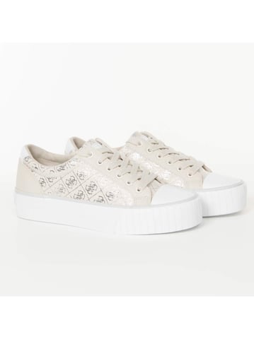 Guess women's sneakers with logo, size 4G, silver