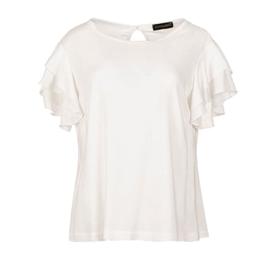 Frill Detail Ecru Top