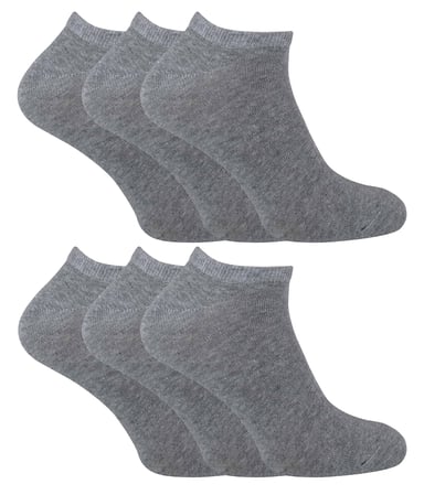 SOCK SNOB - 6 Pack Mens Cotton Low Cut Quarter Gym / Trainer Socks
