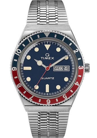 Timex Q Reissue Heren Horloge Zilverkleurig TW2T80700