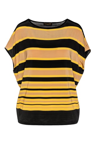 Striped Sleeveless Top in Stretch Jersey Fabric