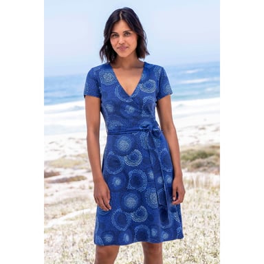 Mountain Warehouse Womens/Ladies Santorini Daisy Jersey UV Protection Dress (Indigo)