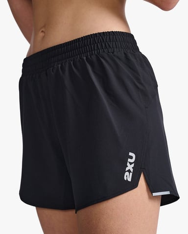 Aero 5 Inch Shorts Black/Silver Reflective