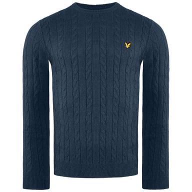 Lyle & Scott Cable Mens Navy Sweater
