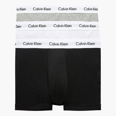 Calvin Klein herenslips - 3 stuks - middelhoog - stretchkatoen, zwart/wit/grijs