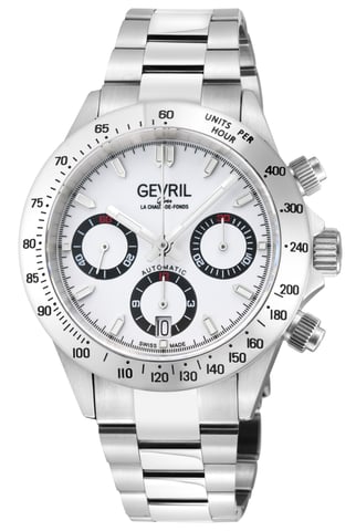 Gevril herrklocka New Amsterdam 44606B Swiss Automatic ETA 7750 White Dial Special Edition