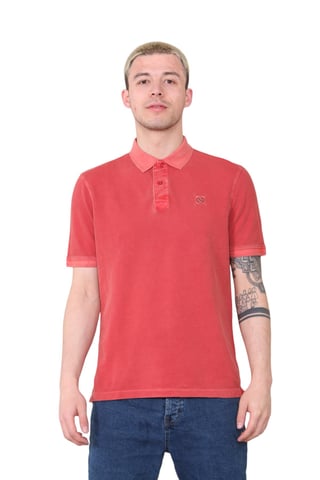 M&S Mens SS polotröja i tegelröd