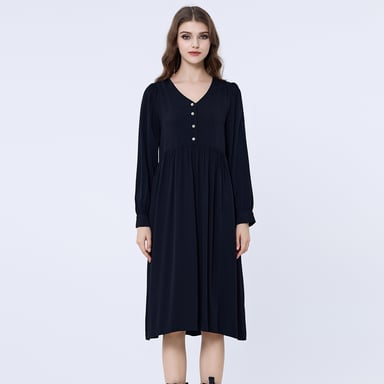 Retro-style loose shirt-dress