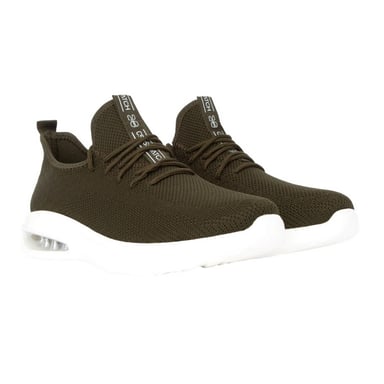 Crosshatch Mens Trevel Trainers (Olive)