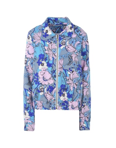Essentiel Antwerp Turquoise Floral Design Jacket