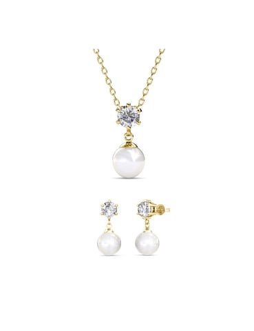 Set and Box Pauline - Gold and Crystal