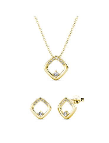 Adelise Set : Gold and Crystal