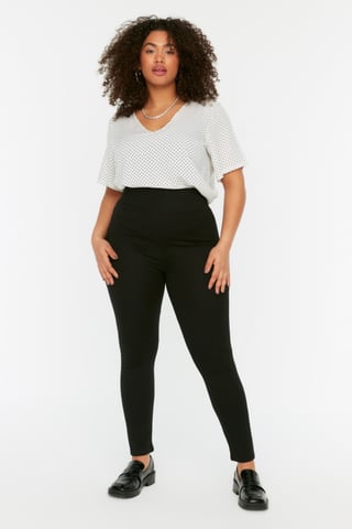 Trendyol Women's  High Waist Skinny Plus Size Thights