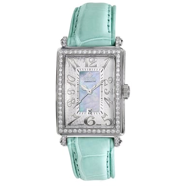 Gevril Women's 7247NV Mini Quartz Avenue of Americas Blue Diamond Watch