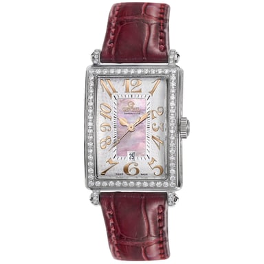 Gevril Women's 7248RV Mini Quartz Avenue of Americas Pink Diamond Watch