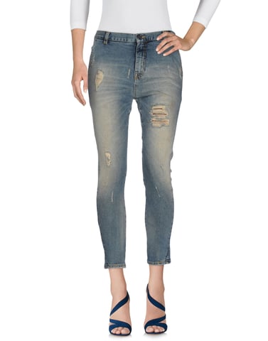 Pinko Blue Cotton Cropped Jeans