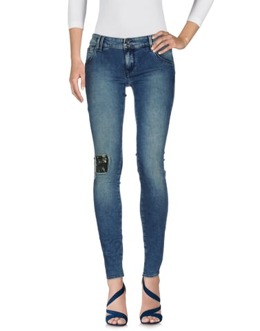 Gas Blue Cotton Skinny Jeans