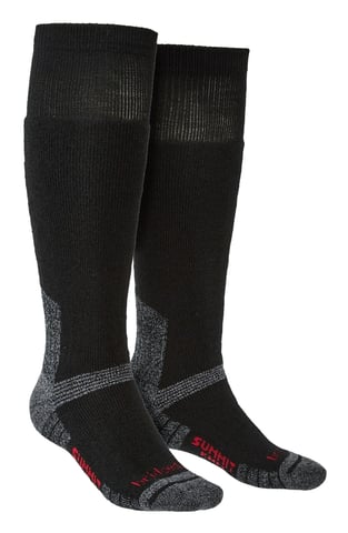 Bridgedale - Heren Outdoor Merino Wol Kniekousen - Zwart