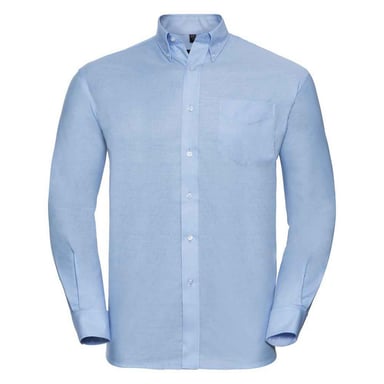 Russell Collection Mens Classic Oxford Long-Sleeved Shirt (Oxford Blue)