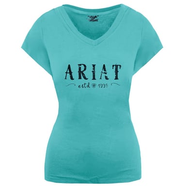Ariat Logo Dam Turkos T-shirt
