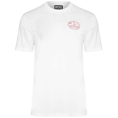Diesel Oval DS Logo Bright White T-Shirt