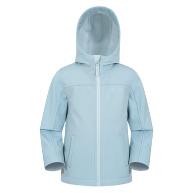 Mountain Warehouse Childrens/Kids Water Resistant Soft Shell Jacket (Pale Blue)