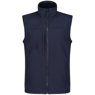 Regatta Mens Flux Softshell Bodywarmer / Sleeveless Jacket Water Repellent And Wind Resistant (Navy /Navy)